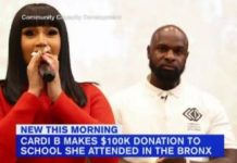 $100K Surprise Donation By Rapper Cardi B