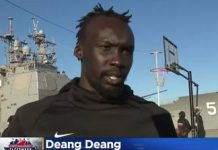 Lucky Kids Shoot Hoops With Sailors And Marines Aboard USS Princeton