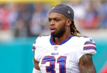 Damar Hamlin Enters Buffalo Bills Team Locker Room Ahead Of Playoff Game