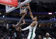 Giannis Antetokounmpo Takes Courtside Seat After Being Ejected For A Controversial Technical Foul In Bucks Win