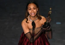Zoe Saldaña Searches For Her Mom In The Crowd After Oscar Win