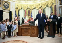Trump Rings Opening Bell To Mark First Day Of Trading For Trump Accounts