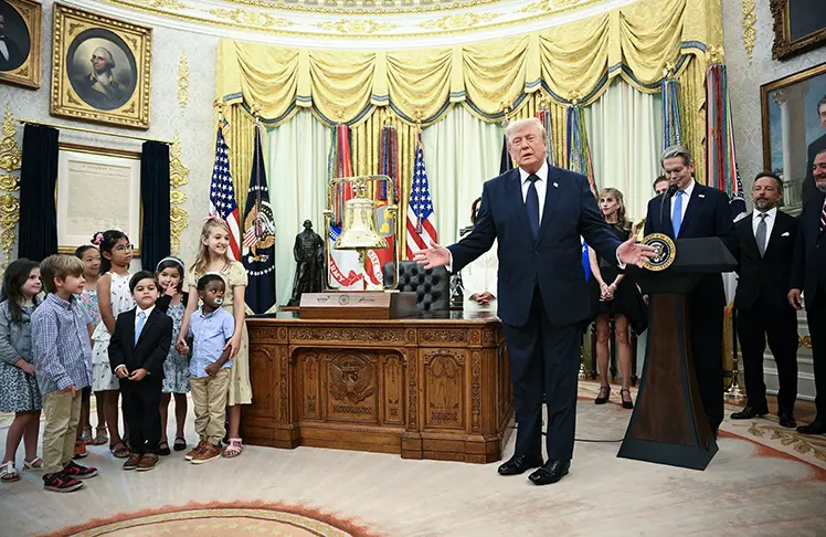 Trump Rings Opening Bell To Mark First Day Of Trading For Trump Accounts