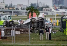 Amazon Cargo Plane Struck A Cleaning Crew Van And SUV As It Overran Runway, Killing 5 People, Officials Say